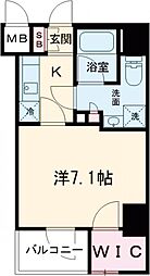 GROWS綾瀬 2階1Kの間取り