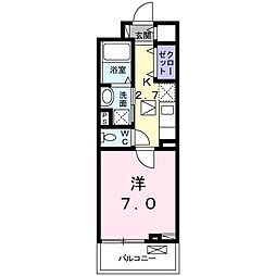 エクシード3 1Kの間取図画像