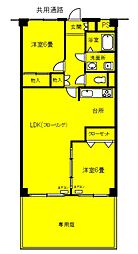 エンゼルハイム王子 1階2LDKの間取り