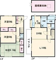 エーデルワイス 1階3LDKの間取り