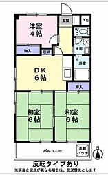 ルミエール・シャトレ 2階3DKの間取り