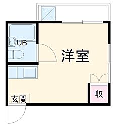 エルフシティ ワンルームの間取図画像