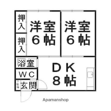 フラワーハイツ（花月町） ｜北海道北見市花月町(賃貸アパート2DK・2階・39.69㎡)の写真 その2