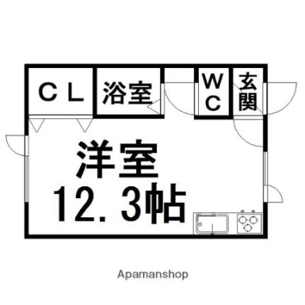 メゾン花園 ｜北海道北見市花園町(賃貸アパート1R・2階・28.35㎡)の写真 その2