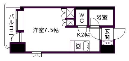 アン・セリジェ弐番館 618｜北海道札幌市中央区南八条西６丁目(賃貸マンション1K・6階・18.45㎡)の写真 その2