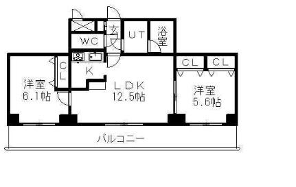 ラグジュカムズ 403｜北海道札幌市中央区南二十七条西１１丁目(賃貸マンション2DK・4階・49.65㎡)の写真 その2