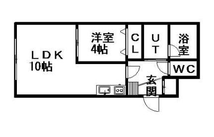 カピテーヌ円山 308｜北海道札幌市中央区北三条西２３丁目(賃貸マンション1LDK・3階・34.65㎡)の写真 その2