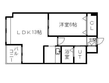 ＮＯＲＴＨＥＲＮ　ＨＩＬＬＳ　南6条 416｜北海道札幌市中央区南六条西１３丁目(賃貸マンション1LDK・4階・44.24㎡)の写真 その2