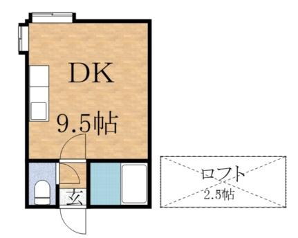 ルーブル北5条 203｜北海道札幌市中央区北五条西２０丁目(賃貸アパート1R・2階・19.04㎡)の写真 その2