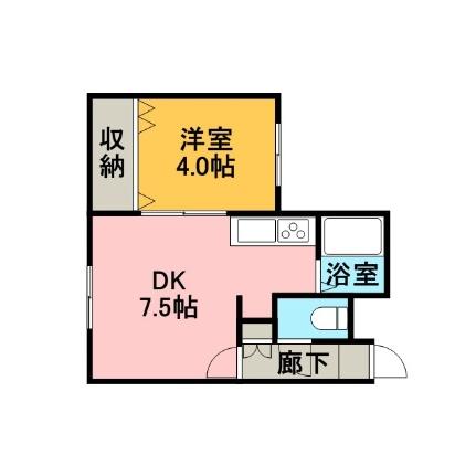 ヴィレッジ円山 203｜北海道札幌市中央区北七条西２３丁目(賃貸マンション1DK・2階・31.00㎡)の写真 その2