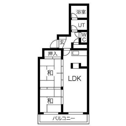 サンギャラリーハイツ山鼻 502｜北海道札幌市中央区南二十三条西８丁目(賃貸マンション2LDK・5階・49.87㎡)の写真 その2