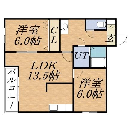 メゾンドブーケパーク 606｜北海道札幌市中央区南十三条西１丁目(賃貸マンション2LDK・6階・61.83㎡)の写真 その2