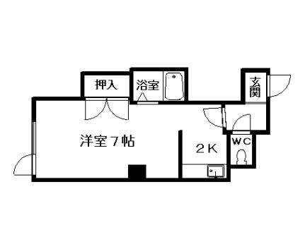 コスモス菊水 00411｜北海道札幌市白石区菊水一条１丁目(賃貸マンション1K・4階・24.00㎡)の写真 その2