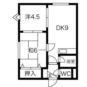 パルコート南郷 401｜北海道札幌市白石区栄通１７丁目(賃貸マンション2LDK・4階・38.80㎡)の写真 その2