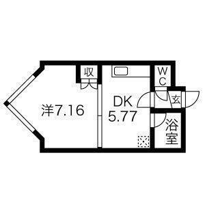 ローヤルハイツ栄通21 202｜北海道札幌市白石区栄通２１丁目(賃貸マンション1DK・2階・29.37㎡)の写真 その2