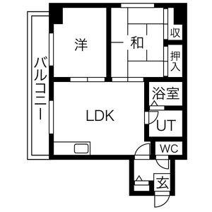 ビッグバーンズマンション東札幌IV 805｜北海道札幌市白石区東札幌五条１丁目(賃貸マンション2LDK・8階・50.34㎡)の写真 その2