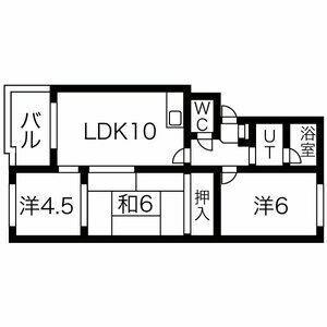 シャトーわたなべ A201｜北海道札幌市厚別区厚別南１丁目(賃貸マンション3LDK・2階・55.41㎡)の写真 その2