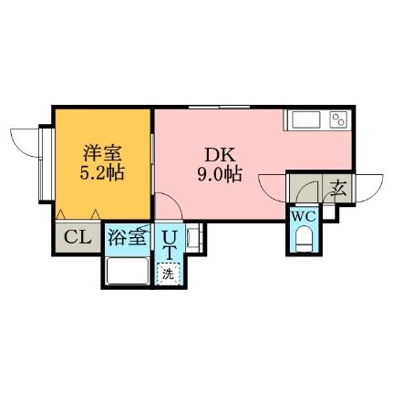 ビーウエストII 206｜北海道札幌市白石区菊水上町三条２丁目(賃貸アパート1LDK・2階・32.42㎡)の写真 その2