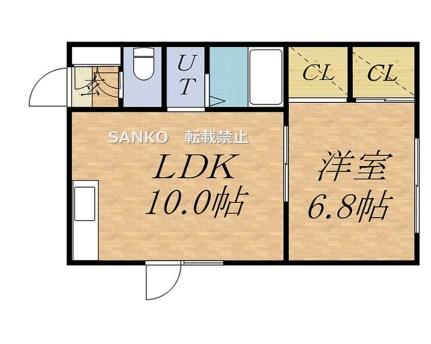 コーポ・ドリーム 202｜北海道札幌市北区北二十六条西６丁目(賃貸アパート1LDK・3階・38.40㎡)の写真 その2