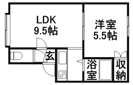 ハイツグレースモアＩ 205｜北海道札幌市東区北二十二条東２３丁目(賃貸アパート1LDK・3階・31.35㎡)の写真 その2