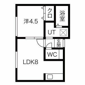 プランドール 301｜北海道札幌市東区北十六条東１８丁目(賃貸アパート1DK・3階・28.25㎡)の写真 その2