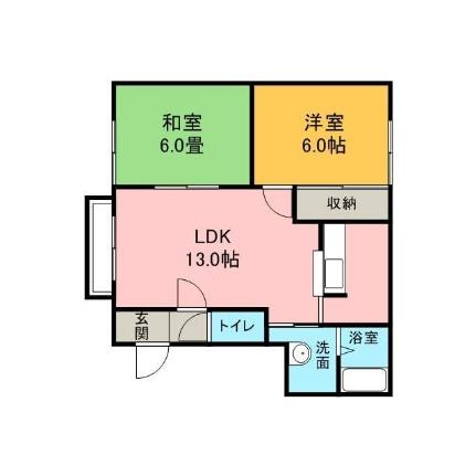 ルミナス26 303｜北海道札幌市東区北二十六条東６丁目(賃貸マンション2LDK・3階・53.20㎡)の写真 その2