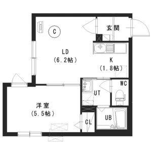 トログランデ新道東 202｜北海道札幌市東区北三十六条東１８丁目(賃貸マンション1LDK・2階・30.62㎡)の写真 その2