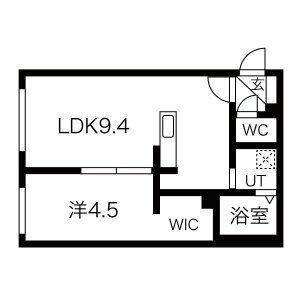 ディモーラＮ12 406｜北海道札幌市東区北十二条東２丁目(賃貸マンション1LDK・4階・33.00㎡)の写真 その2