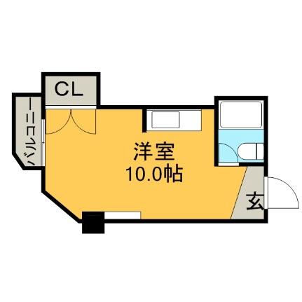 クレストコート北大前 504｜北海道札幌市北区北十八条西５丁目(賃貸マンション1K・5階・19.44㎡)の写真 その2