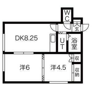ＭＹシャルム 201｜北海道札幌市北区北三十条西１３丁目(賃貸アパート2DK・2階・34.20㎡)の写真 その2