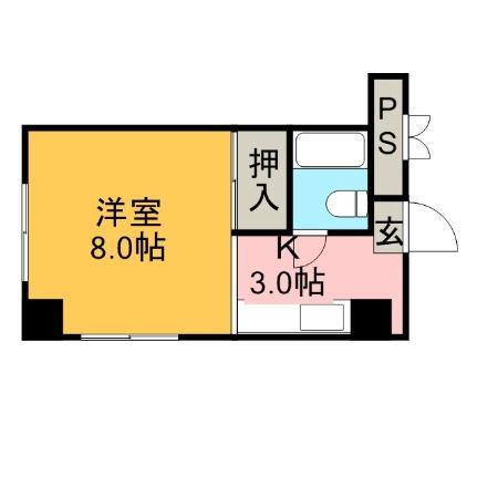 三共ハイツ 604｜北海道札幌市北区北十八条西４丁目(賃貸マンション1K・6階・25.11㎡)の写真 その2