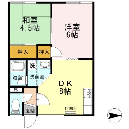 藤コーポ　1・2 2101｜北海道札幌市東区北二十八条東１８丁目(賃貸アパート2DK・1階・39.74㎡)の写真 その2