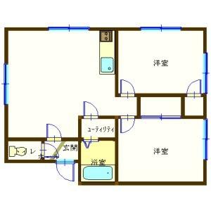 ホワイトヴァーチＩＩ 201｜北海道札幌市東区本町一条５丁目(賃貸アパート2LDK・3階・40.50㎡)の写真 その2