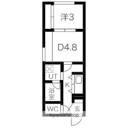 メニーズコート創成タウン　Ｄ棟 301｜北海道札幌市東区北二十条東１丁目(賃貸マンション1DK・3階・26.30㎡)の写真 その2