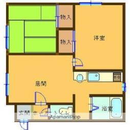 札幌市営南北線 麻生駅 徒歩13分の賃貸アパート 2階2LDKの間取り