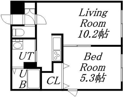 ＮーＭＯＤＥ元町 102｜北海道札幌市東区北二十二条東１８丁目(賃貸マンション1LDK・1階・35.21㎡)の写真 その2