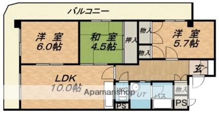 北海道札幌市豊平区月寒西一条４丁目(賃貸マンション3LDK・5階・62.77㎡)の写真 その2