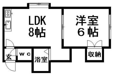 カーサ真栄 102｜北海道札幌市清田区真栄三条２丁目(賃貸アパート1DK・2階・30.00㎡)の写真 その2