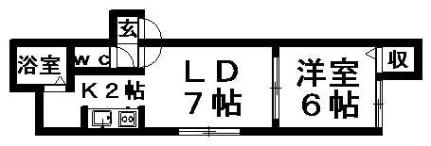 ファルコン21 206｜北海道札幌市清田区真栄二条１丁目(賃貸アパート1DK・2階・32.30㎡)の写真 その2