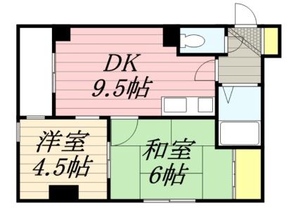 豊平コート 702｜北海道札幌市豊平区豊平五条６丁目(賃貸マンション2DK・7階・47.00㎡)の写真 その2