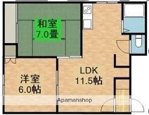 北海道札幌市厚別区上野幌一条２丁目(賃貸アパート2LDK・2階・50.32㎡)の写真 その2
