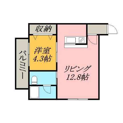 ＡＮＮＴＳ（アンツ） 203｜北海道札幌市豊平区中の島一条３丁目(賃貸マンション1DK・2階・37.79㎡)の写真 その2