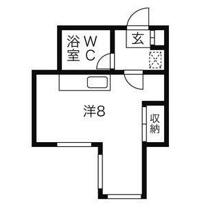 平岸サンコーポラス 203｜北海道札幌市豊平区平岸三条１７丁目(賃貸マンション1DK・2階・20.62㎡)の写真 その2