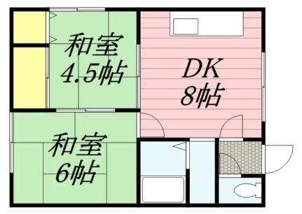 シャルム英恵 102｜北海道札幌市豊平区西岡四条２丁目(賃貸アパート2DK・1階・39.00㎡)の写真 その2