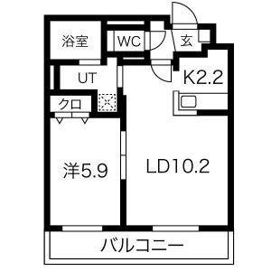 平岸Ｒｉｖｅｒｓｉｄｅ（平岸リバーサイド） 0116｜北海道札幌市豊平区平岸一条６丁目(賃貸マンション1LDK・1階・41.68㎡)の写真 その2