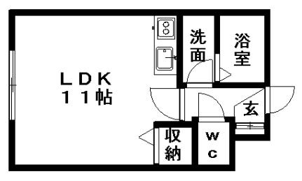 ＴＤＫビル 402｜北海道札幌市豊平区月寒中央通７丁目(賃貸マンション1R・4階・28.00㎡)の写真 その2