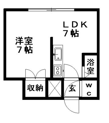 マリオンビスタ美園 401｜北海道札幌市豊平区美園四条７丁目(賃貸マンション1DK・4階・28.05㎡)の写真 その2