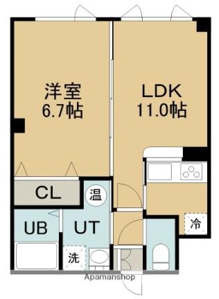 アンビション白鳥グランアージュ 103｜北海道函館市白鳥町(賃貸マンション1LDK・1階・40.34㎡)の写真 その2