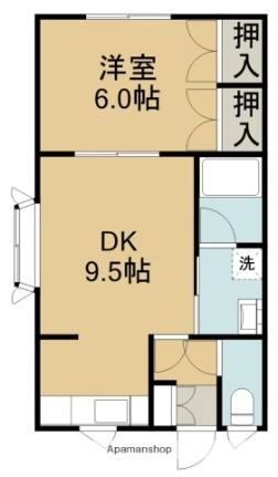 ハイツユウ 201｜北海道函館市昭和４丁目(賃貸アパート1LDK・1階・37.26㎡)の写真 その2