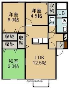 パナハイツミワＡ棟 201｜北海道函館市富岡町２丁目(賃貸アパート3LDK・2階・67.65㎡)の写真 その2